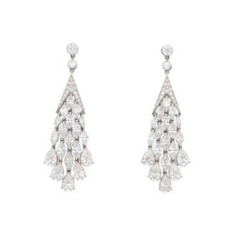 Platinum and Diamond Drop Earrings