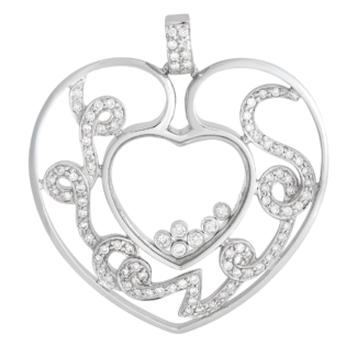 White Gold and Diamond Heart Pendant