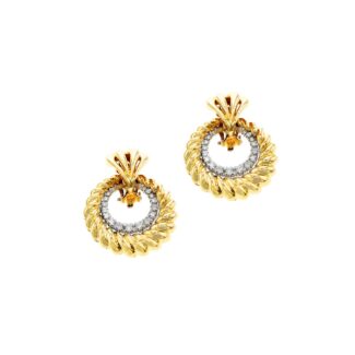 Gold and Diamond Earclips