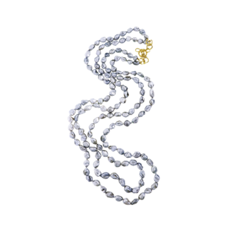 Gold and Gray Cultured Pearl Necklace