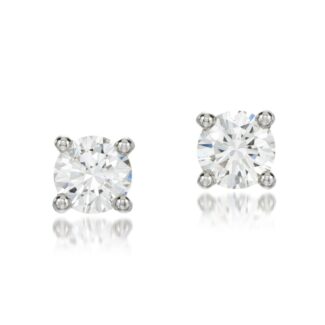 Platinum and 2.20ct Diamond Stud Earrings