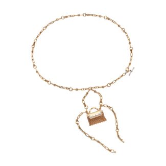 Gold and Diamond Précieux Kelly Pendant Necklace