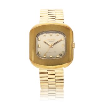 Kingmatic "S", a yellow gold plated automatic wristwatch with date