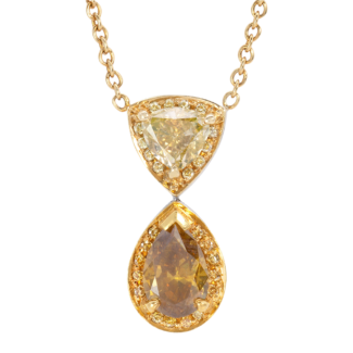 Yellow Diamond Pendant Necklace