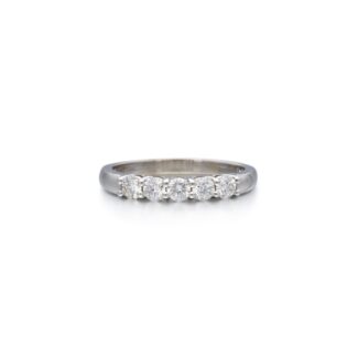 White Gold and Diamond Band Ring