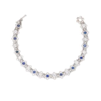 Platinum, Sapphire and Diamond Bracelet
