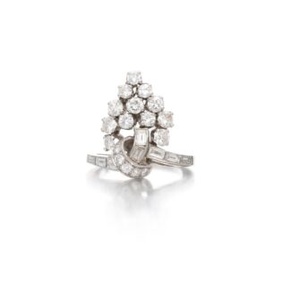 Platinum and Diamond Cluster Ring