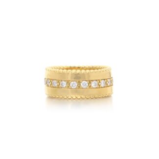 Gold and Diamond Band Ring