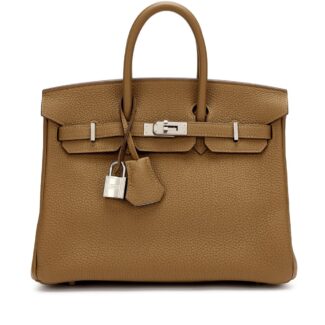 Bronze d'Or? Togo and Bleu Brume Verso Birkin 25 Palladium Hardware, 2021