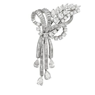 Platinum and Diamond Brooch