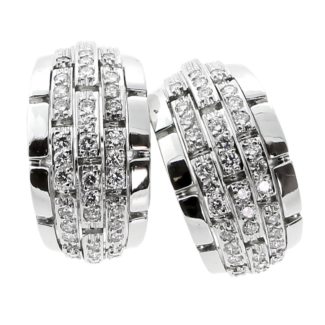 White Gold and Diamond Panthère Earclips