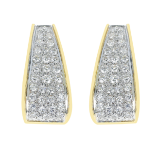 Gold and Diamond Earclips