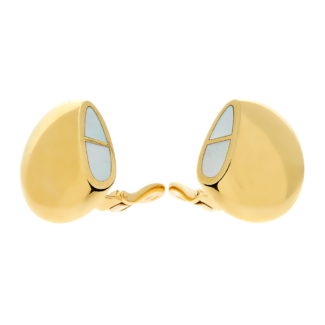Gold and Mother of Pearl Earclips