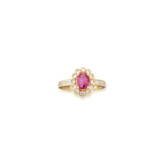 Gold, Ruby and Diamond Ring