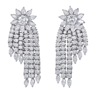 Platinum and Diamond Earrings
