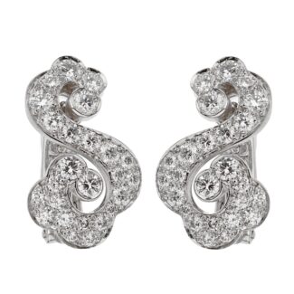White Gold and Diamond Earrings