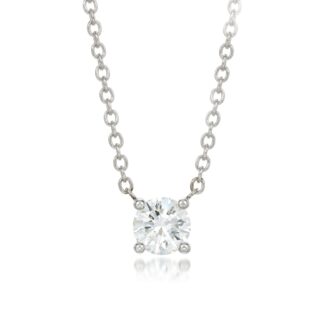 Platinum and Diamond Pendant Necklace