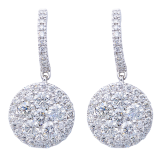 White Gold and Diamond Earrings