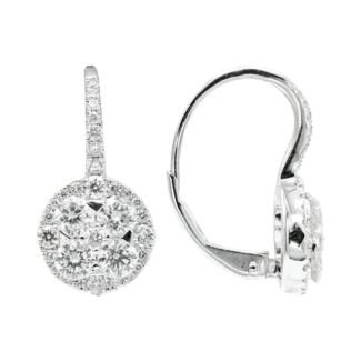 White Gold and Diamond Earrings