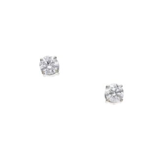 White Gold and 1.02ct Diamond Stud Earrings
