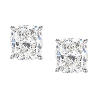 Platinum and 4.02ct Diamond Studs