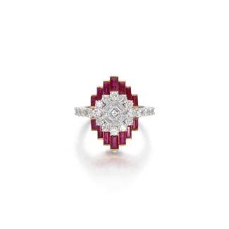 White Gold, Ruby and Diamond Ring