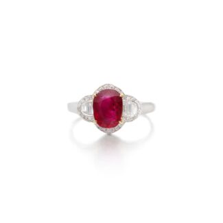 White Gold, 2.02ct Burmese Ruby and Diamond Ring