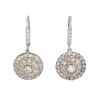 White Gold and Diamond Earrings