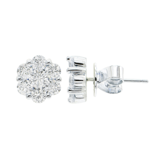 White Gold and Diamond Earrings