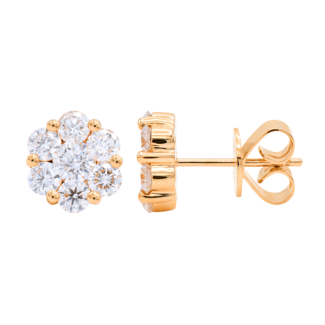 Rose Gold and Diamond Earrings