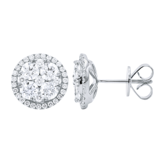 White Gold and Diamond Earrings