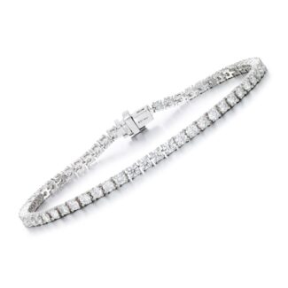 Platinum and 4.00ct Diamond Tennis Bracelet