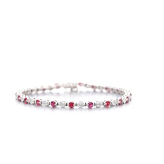 White Gold, Ruby and Diamond Bracelet