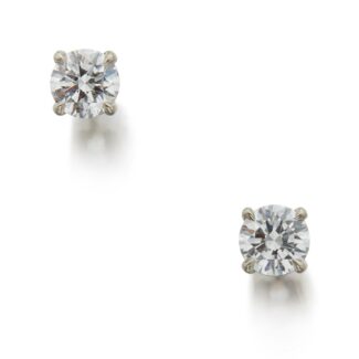 White Gold and 1.01ct Diamond Studs