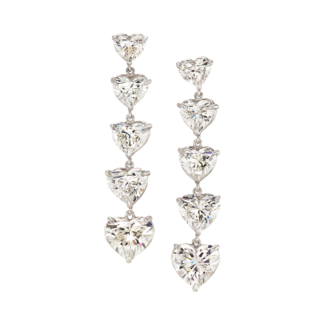 Platinum and Diamond Drop Earrings