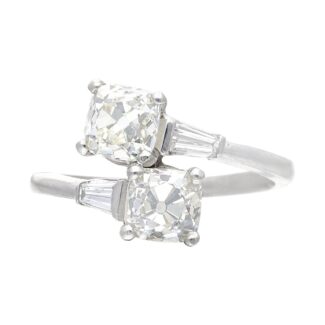 Platinum and Diamond Bypass Ring