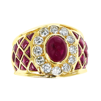 Gold, Ruby and Diamond Ring