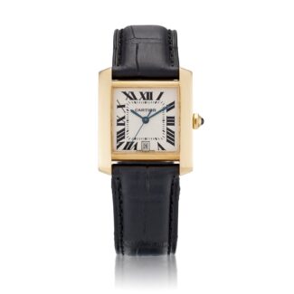 Tank Francaise, yellow gold automatic wristwatch with date