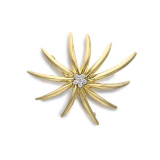 Gold, Platinum and Diamond Brooch