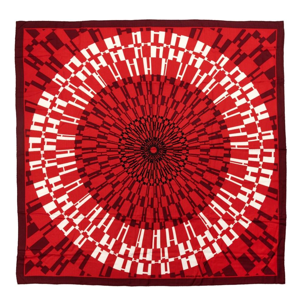 Multicolor Silk and Cashmere Op'H Shawl 140