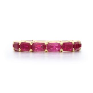 Gold and Ruby Eternity Band Ring