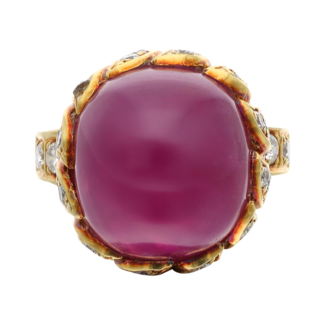 Gold, Ruby and Diamond Ring