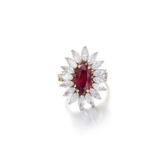 Gold, 2.50ct Ruby and Diamond Ring
