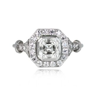 Platinum and 1.01ct Diamond Ring