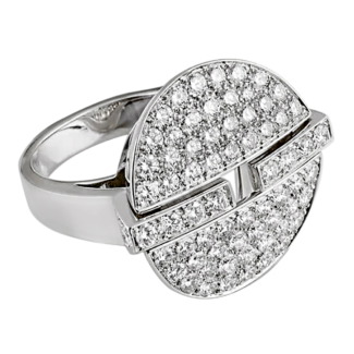 White Gold and Diamond Himalia Ring