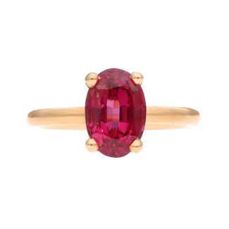 Gold and Spinel Ring