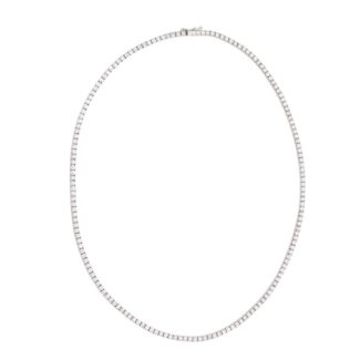 White Gold and 8.00ct Diamond Line Necklace