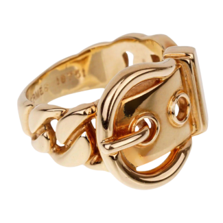 Gold Belt Buckle Ring