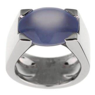 White Gold and Chalcedony Ring