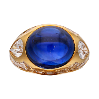 Gold, 12.50ct Sapphire and Diamond Ring